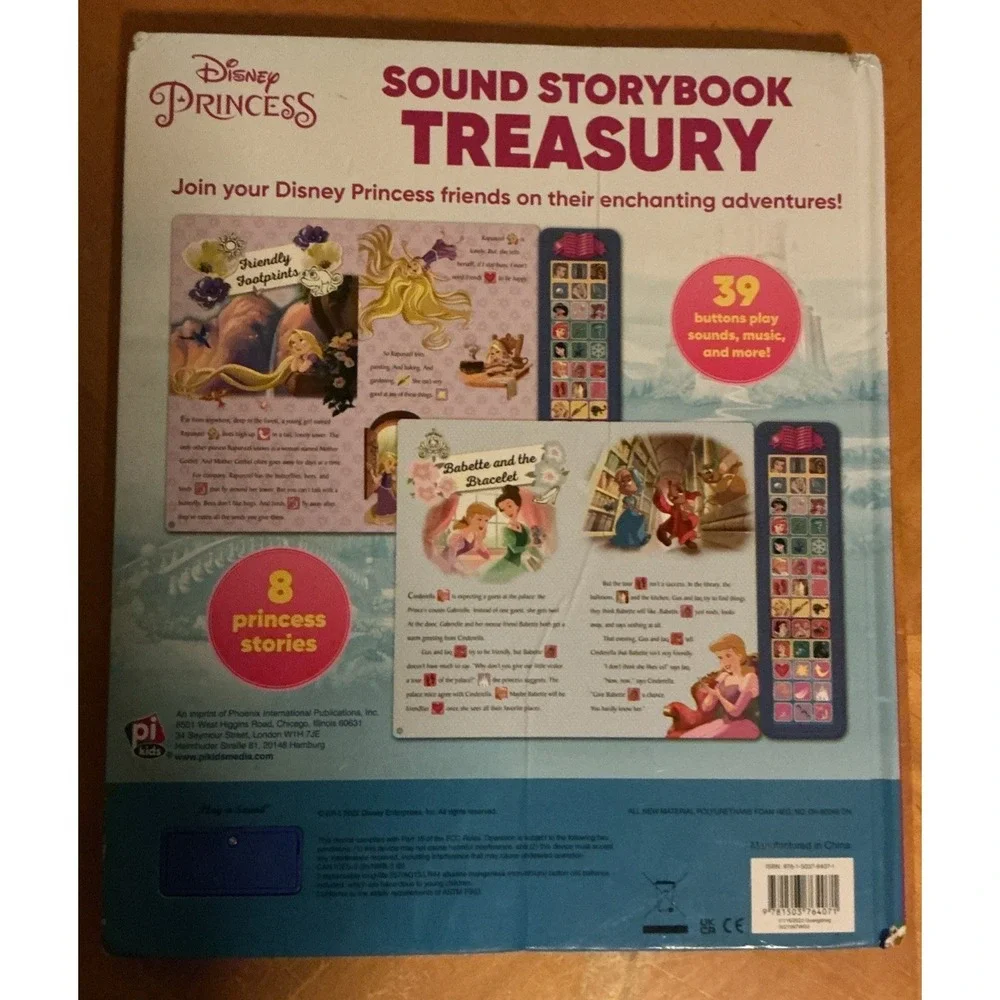 Disney Princess - Sound Storybook‎ Treasury 39-Button Sound Book - PI Kids